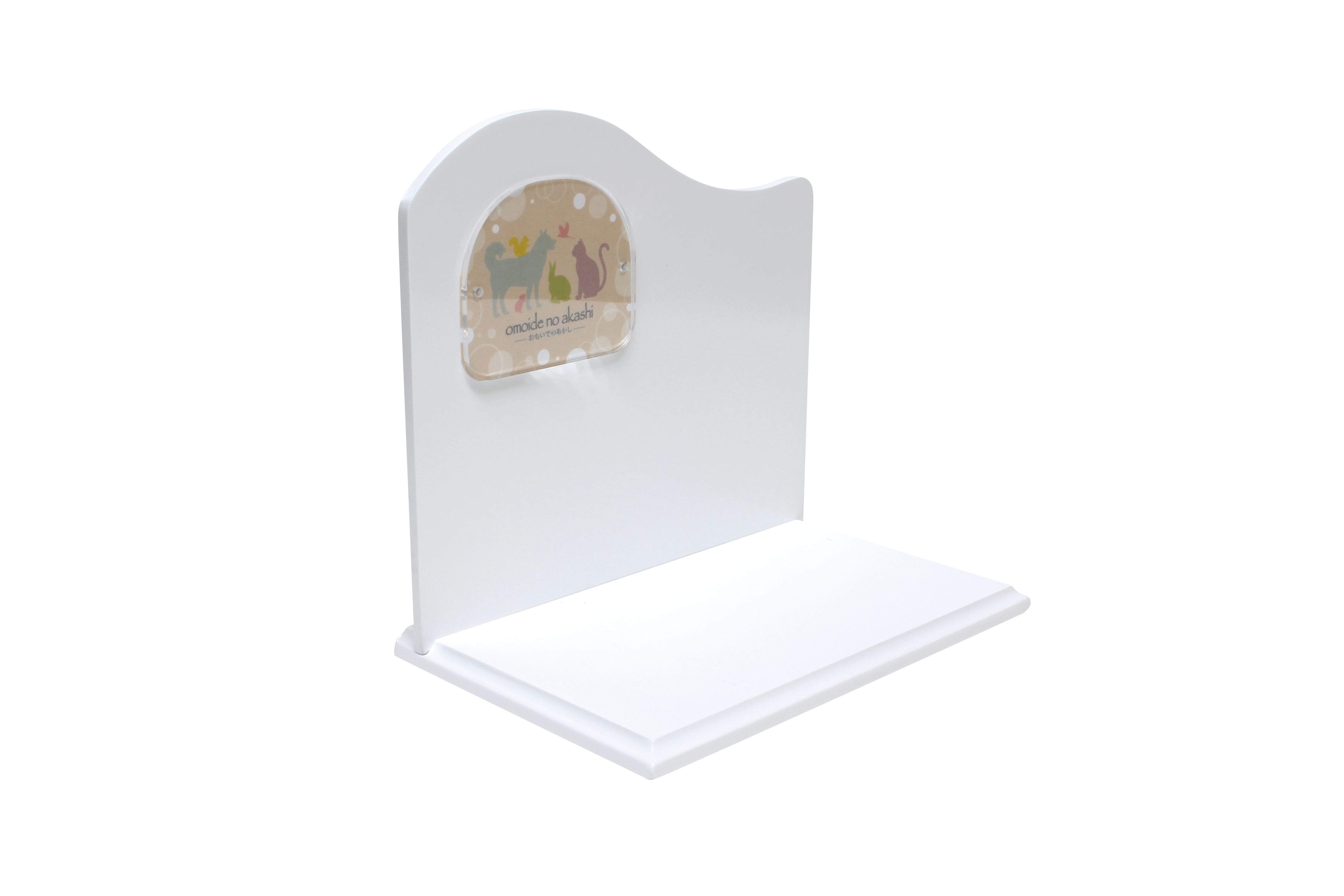 単品背板ステージ　Ｂ型　ピアノホワイト　Ｗ１８ｃｍ