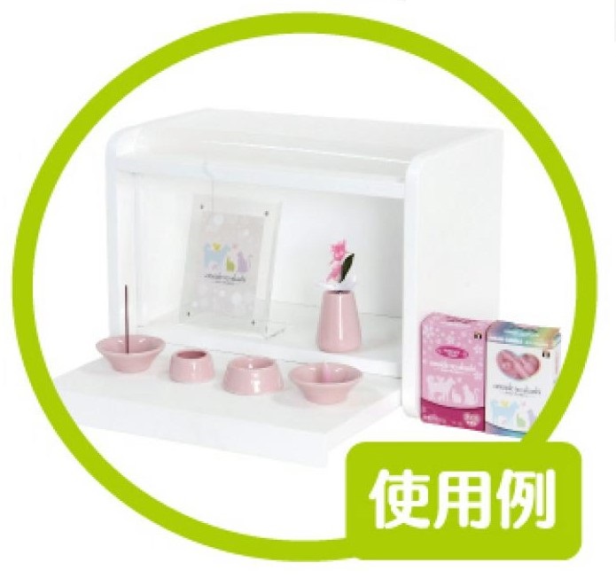 手元供養ＢＯＸ　クリアドーム　ホワイト　Ｈ２２ｃｍ