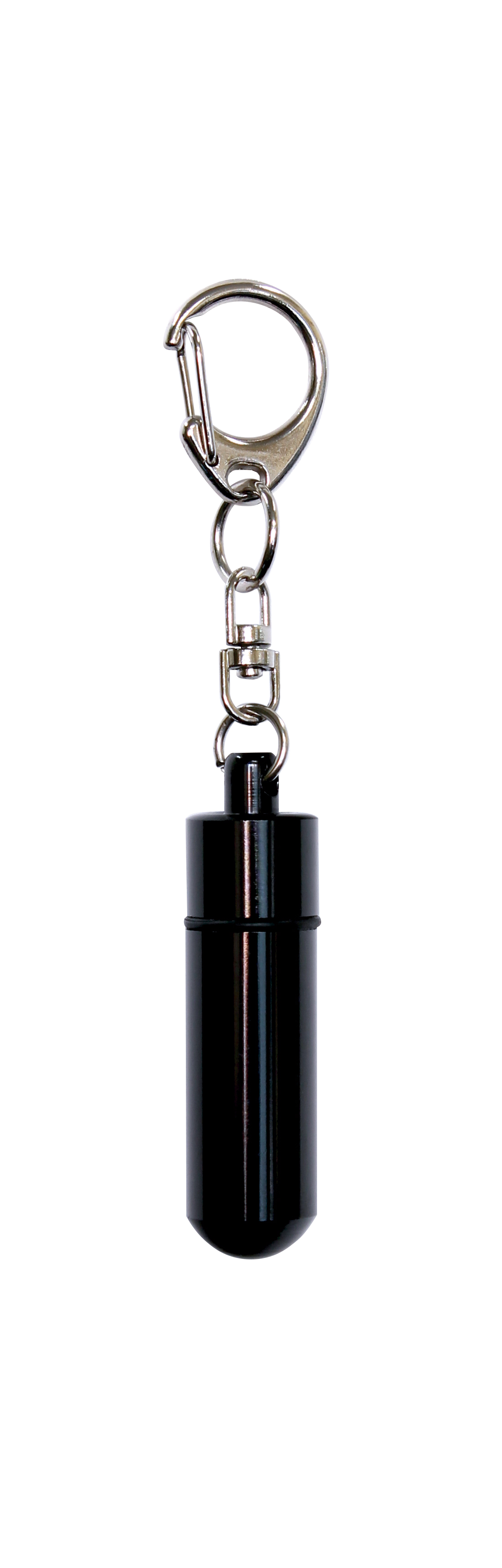 遺骨カプセル　大　キーホルダー　ブラック　Ｈ５．１ｃｍ