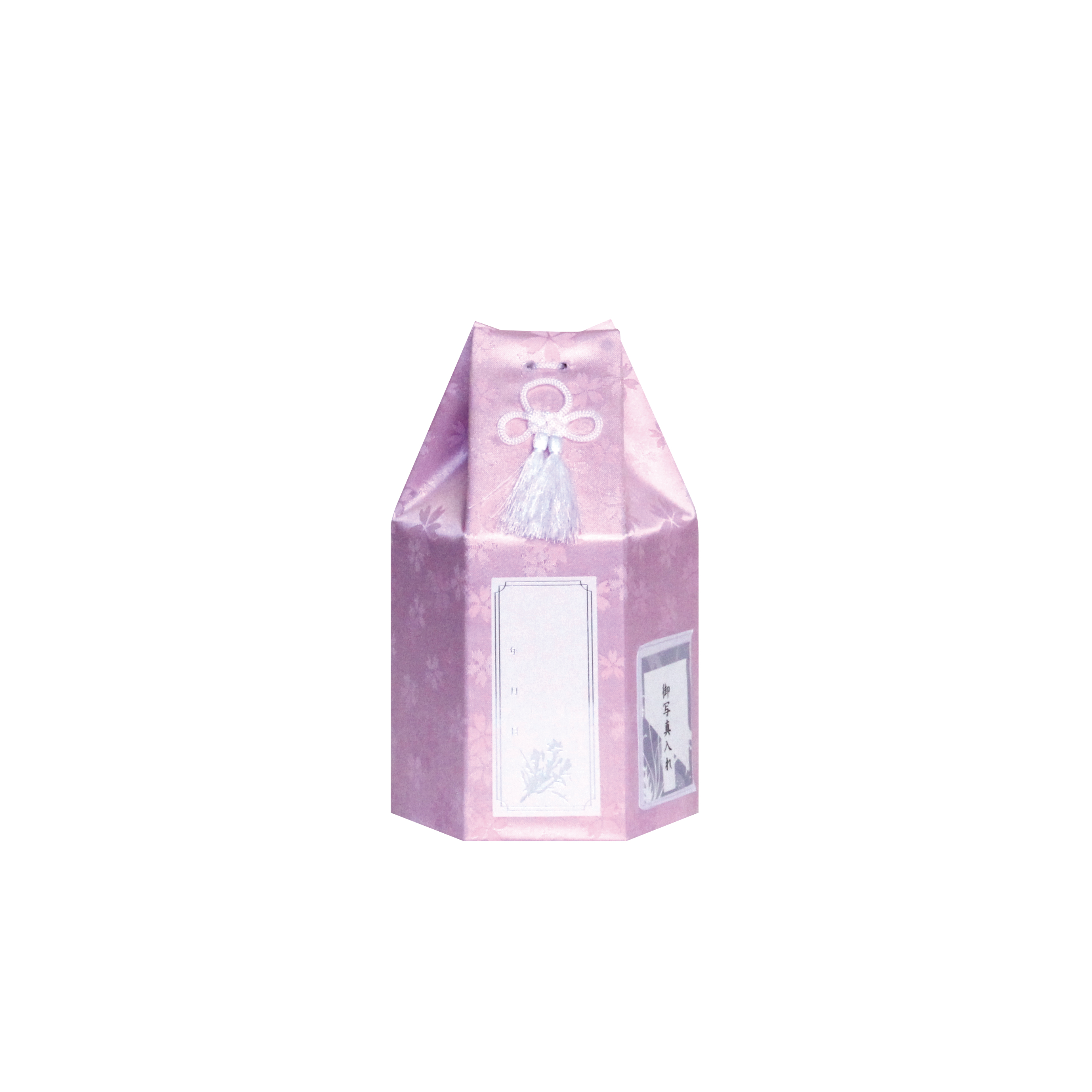 六角袋（サクラ柄）　ピンク　3寸