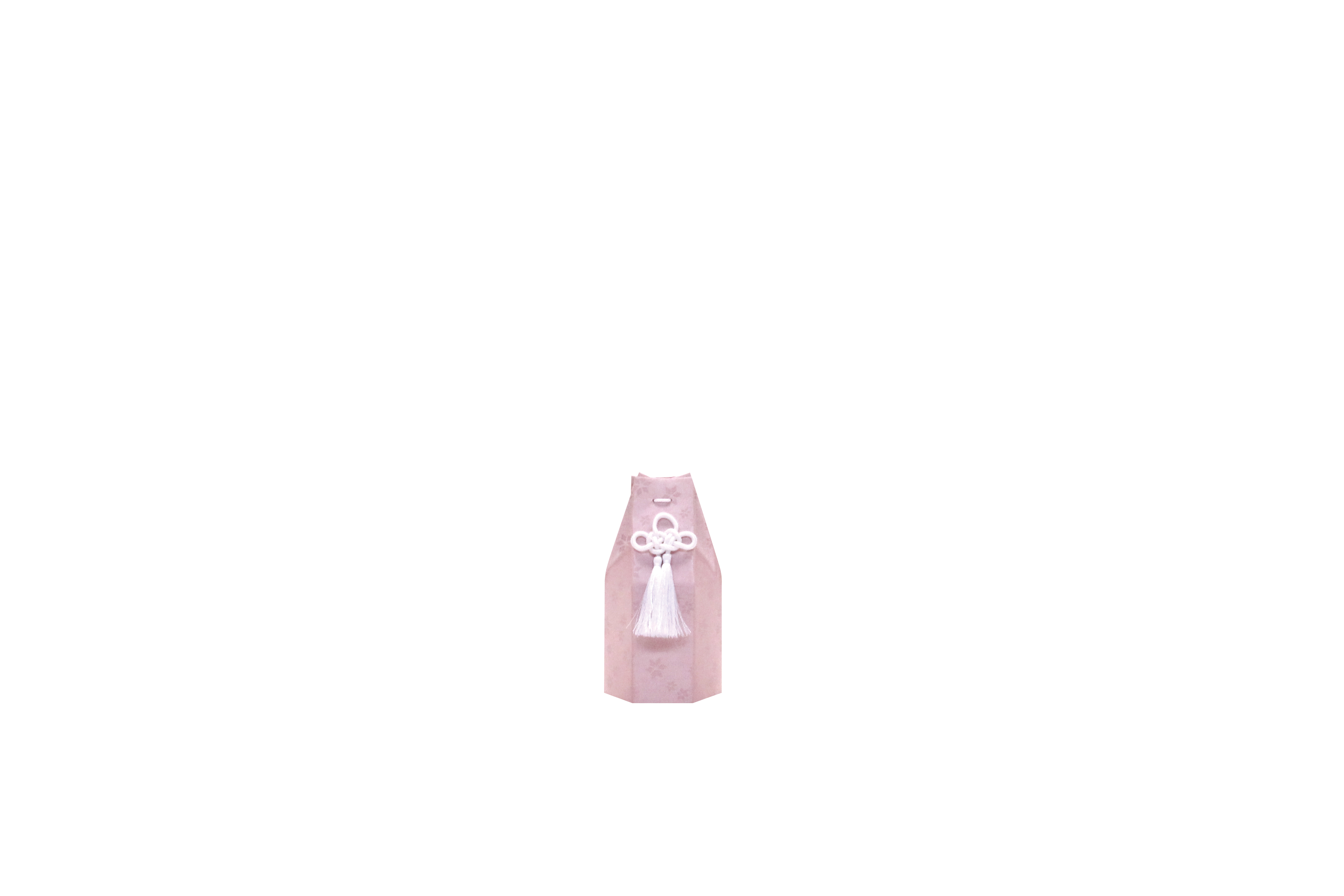 六角袋 麻の葉ピンク 2寸