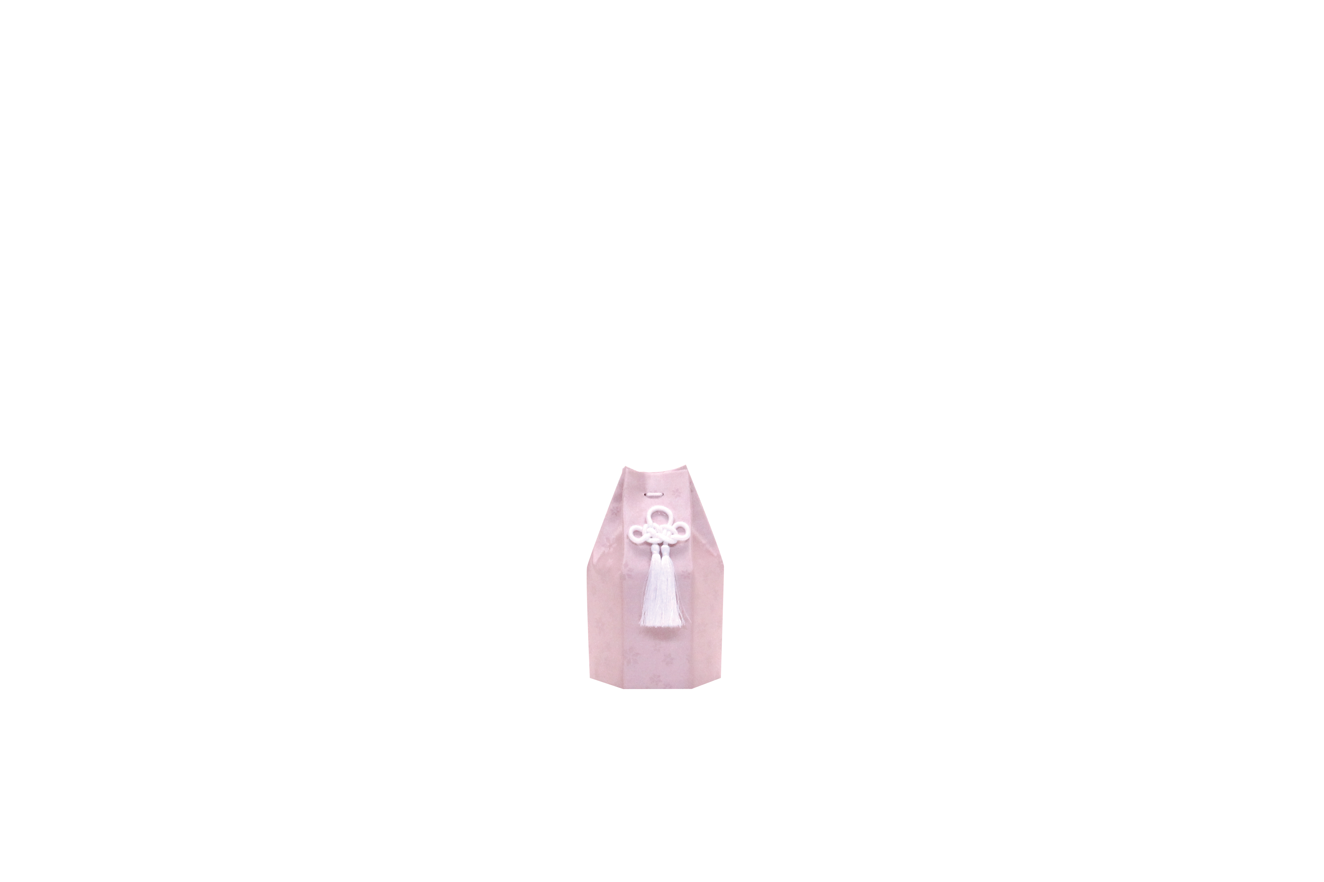 六角袋 麻の葉ピンク 2.5寸