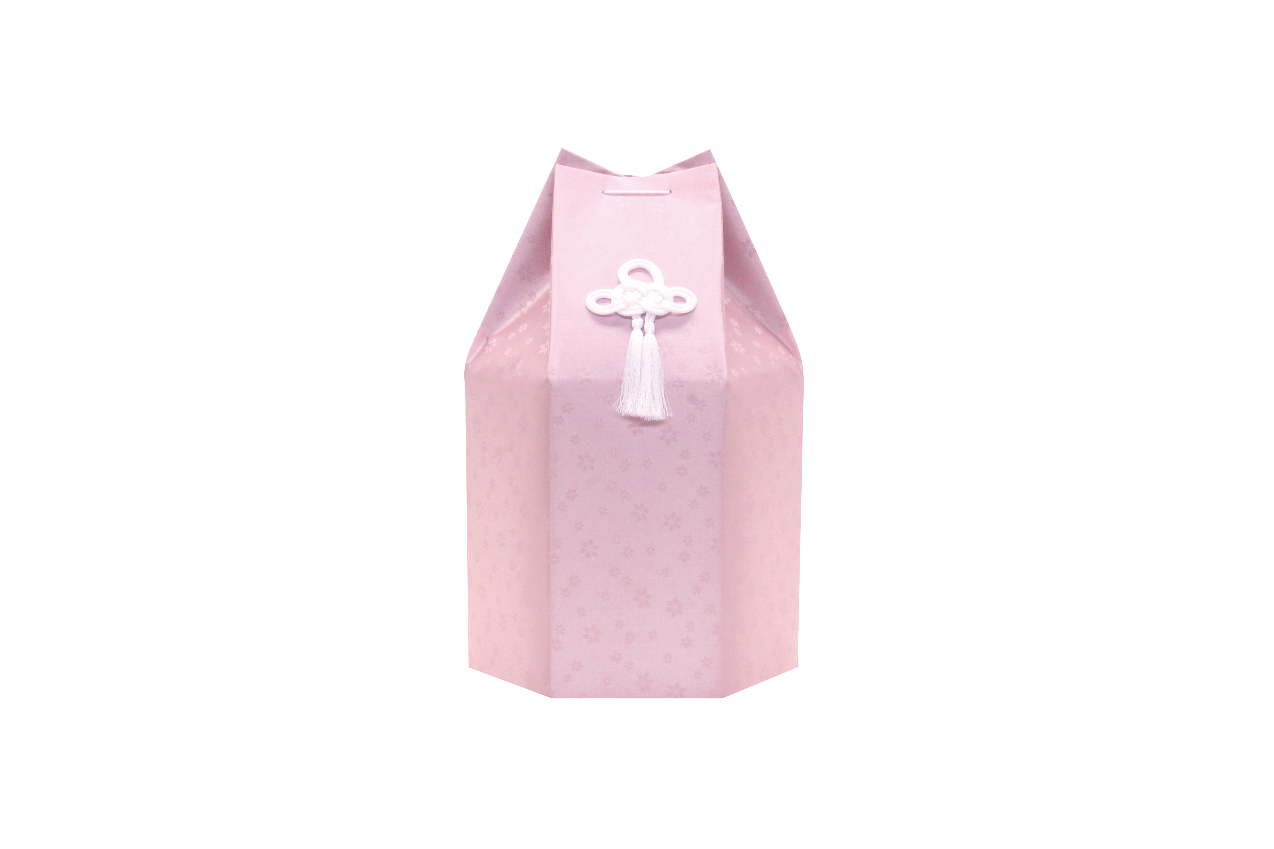 六角袋 麻の葉ピンク 7寸