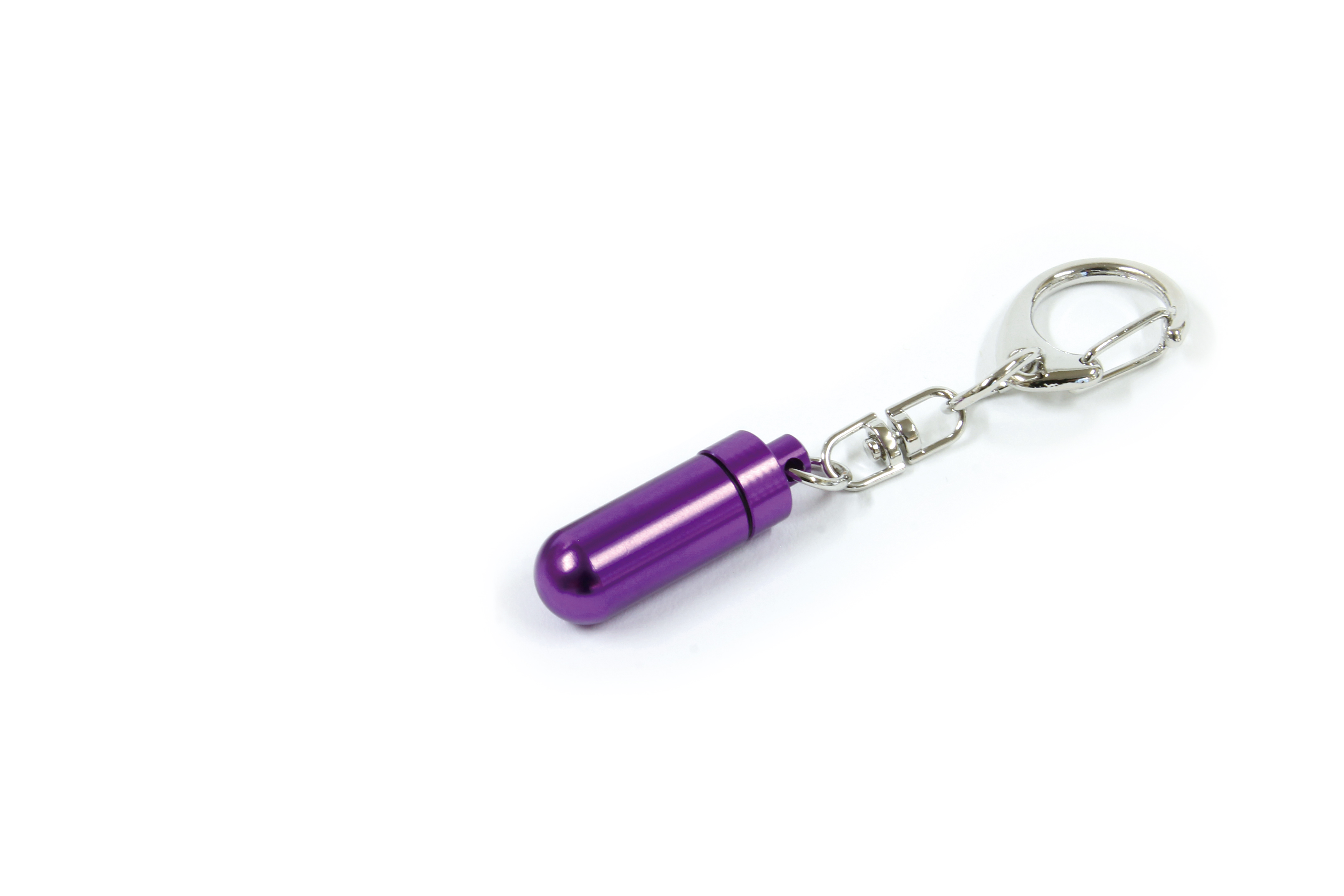 遺骨カプセル　小　キーホルダー　グロス　紫　簡易包装