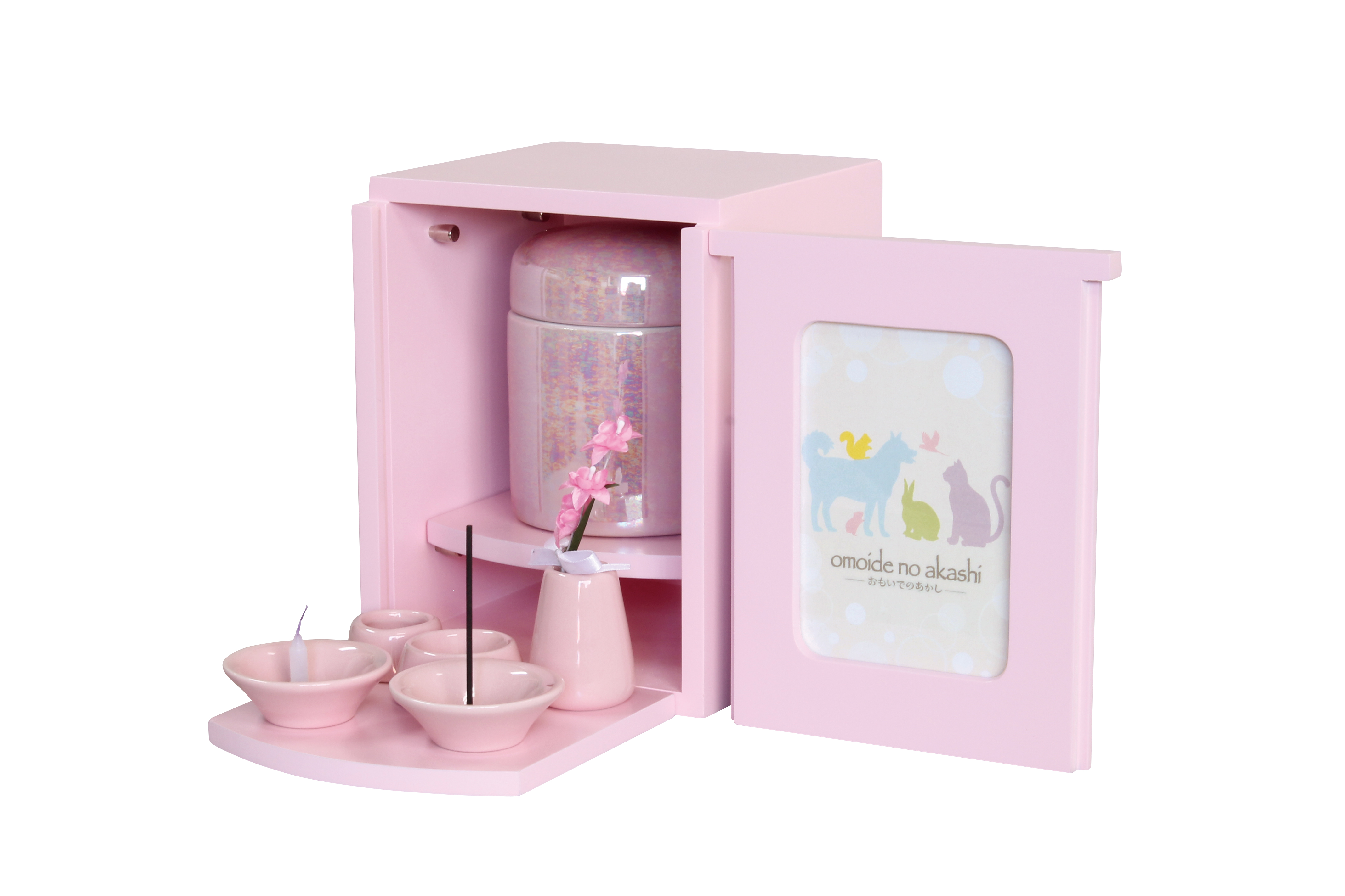 メモリアルBOX　E　ライトピンク　H19cm